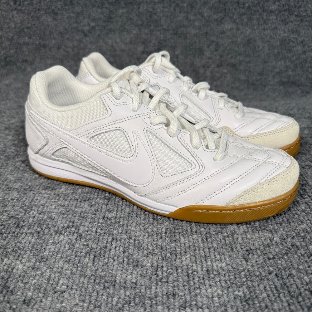 Nike Mens Size 7 Gato Shoes Sneakers White Light Brown Indoor Soccer HQ6019-100